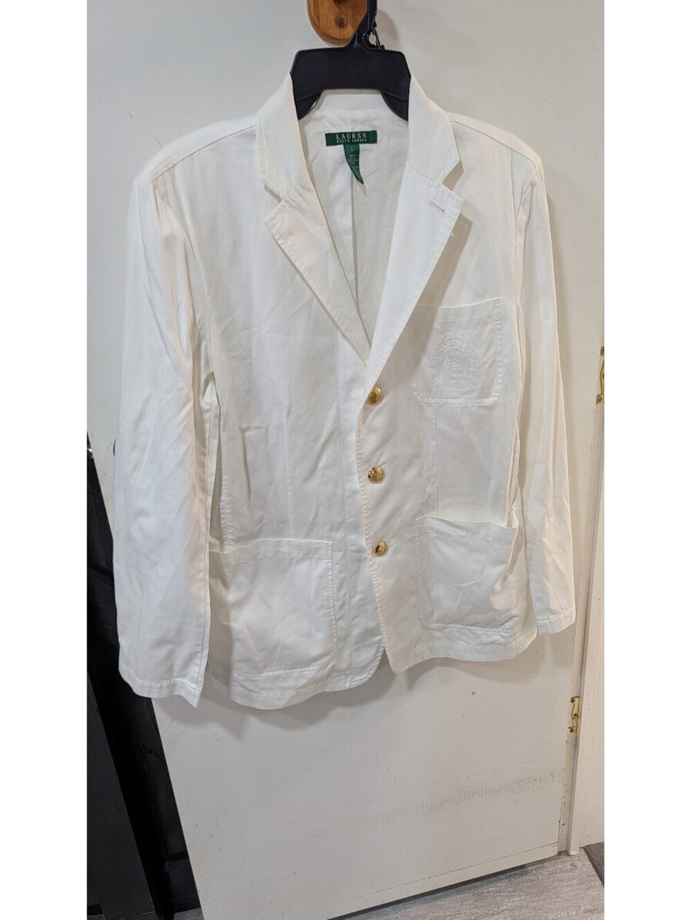 Lauren Ralph Lauren White Blazer with Embroidery